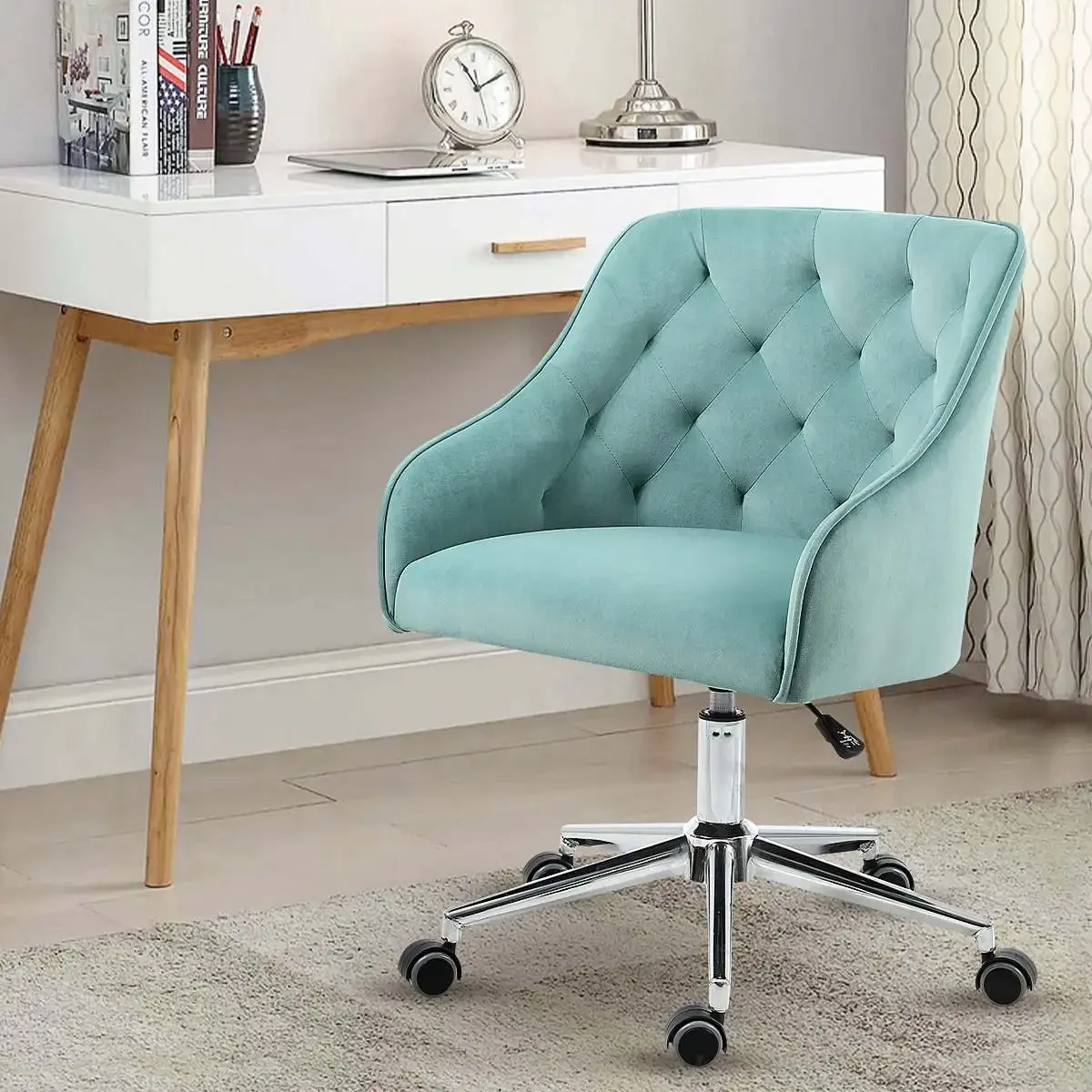 Task Chair Mid Back - 87CM Kadife Ofis Koltuğu Masa Sandalyesi