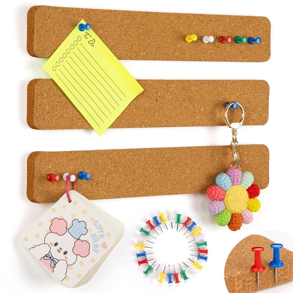 Bulletin Board Cork - Mantar Malzemeli Kendinden Yapışkanlı Çerçevesiz Pano,