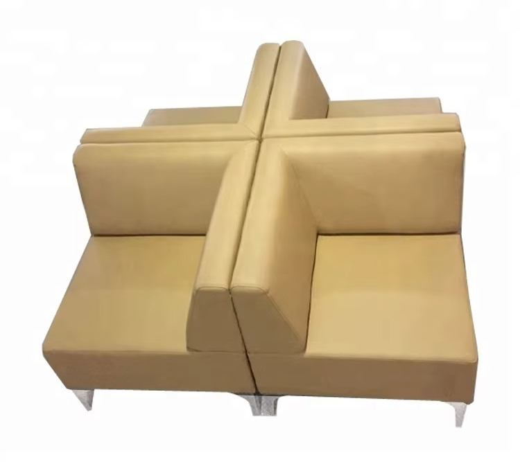 Office Furniture Custom - Modern Ofis Deri 4 Kişilik Koltuk
