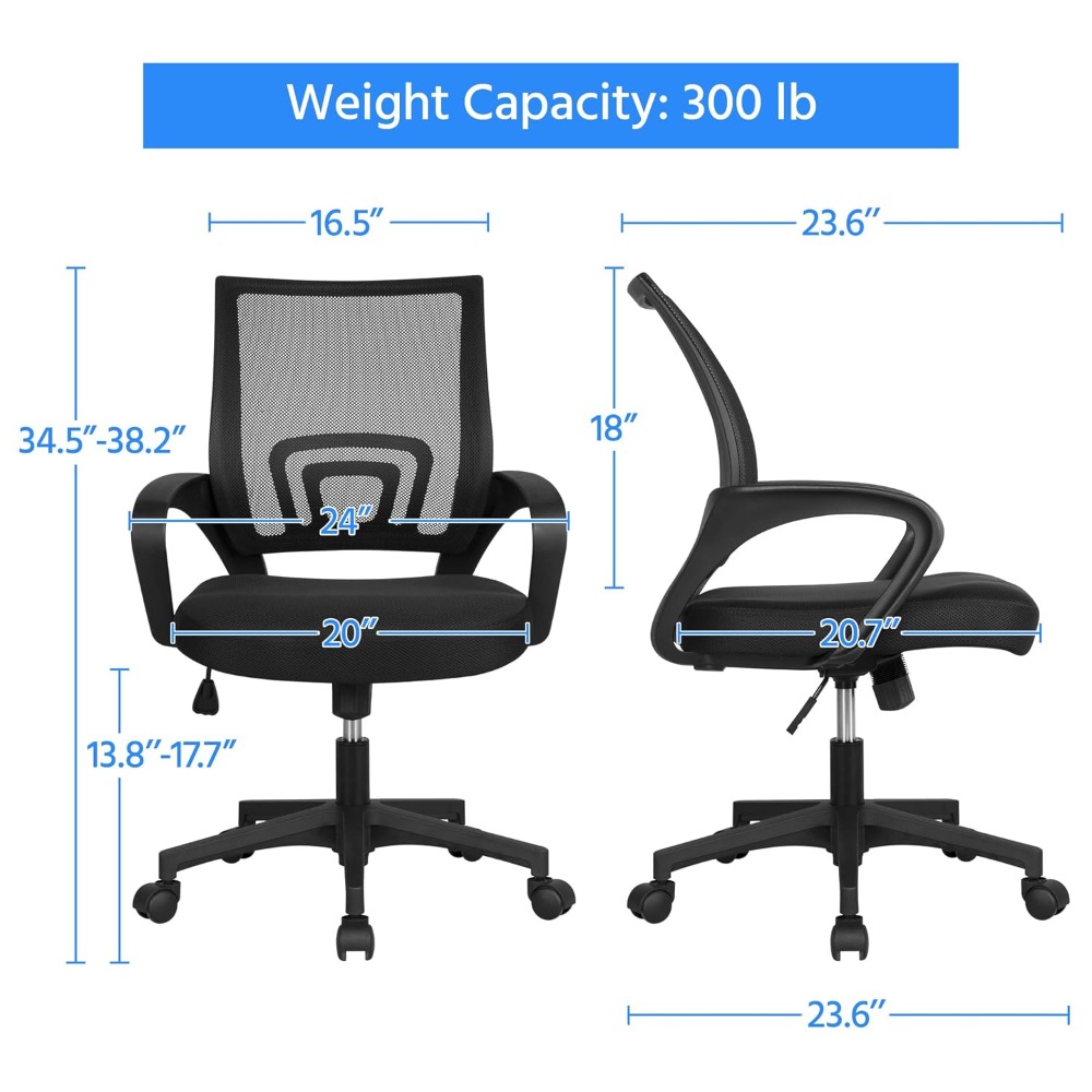Task Chair Mid Back - Orta Sırtlı Fileli Ergonomik Ofis Koltuğu,