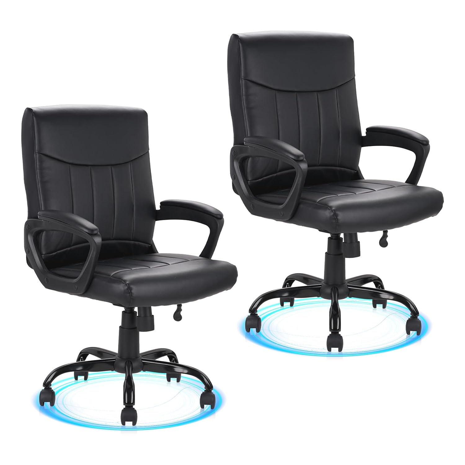 Task Chair Mid Back - Deri Ofis Koltuğu Ergonomik Orta Sırt