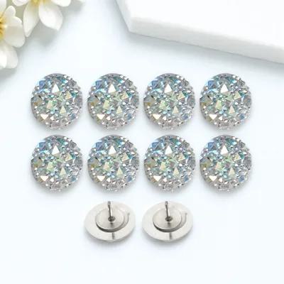 Bulletin Board Cork - 10 Adet Rhinestone Başparmak Raptiyeleri Reçine
