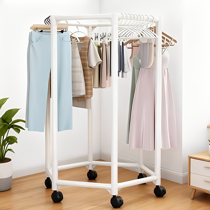 Altıgen Döner Yer Tipi Elbise  - Coat Rack Standing incelemesi ve fiyatı
