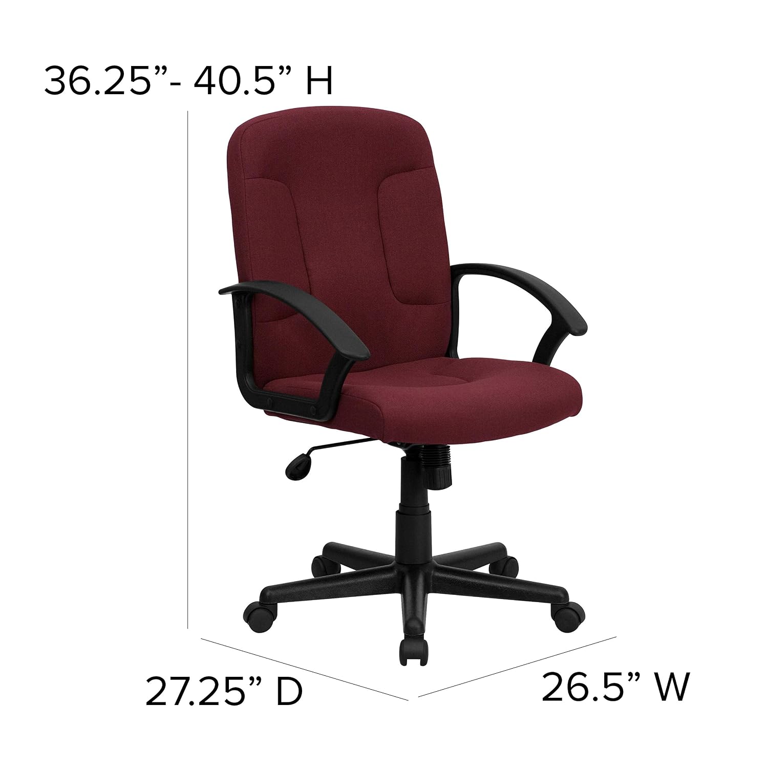 Orta Sırtlı Bordo Kumaş Yöneti - Task Chair Mid Back incelemesi ve fiyatı