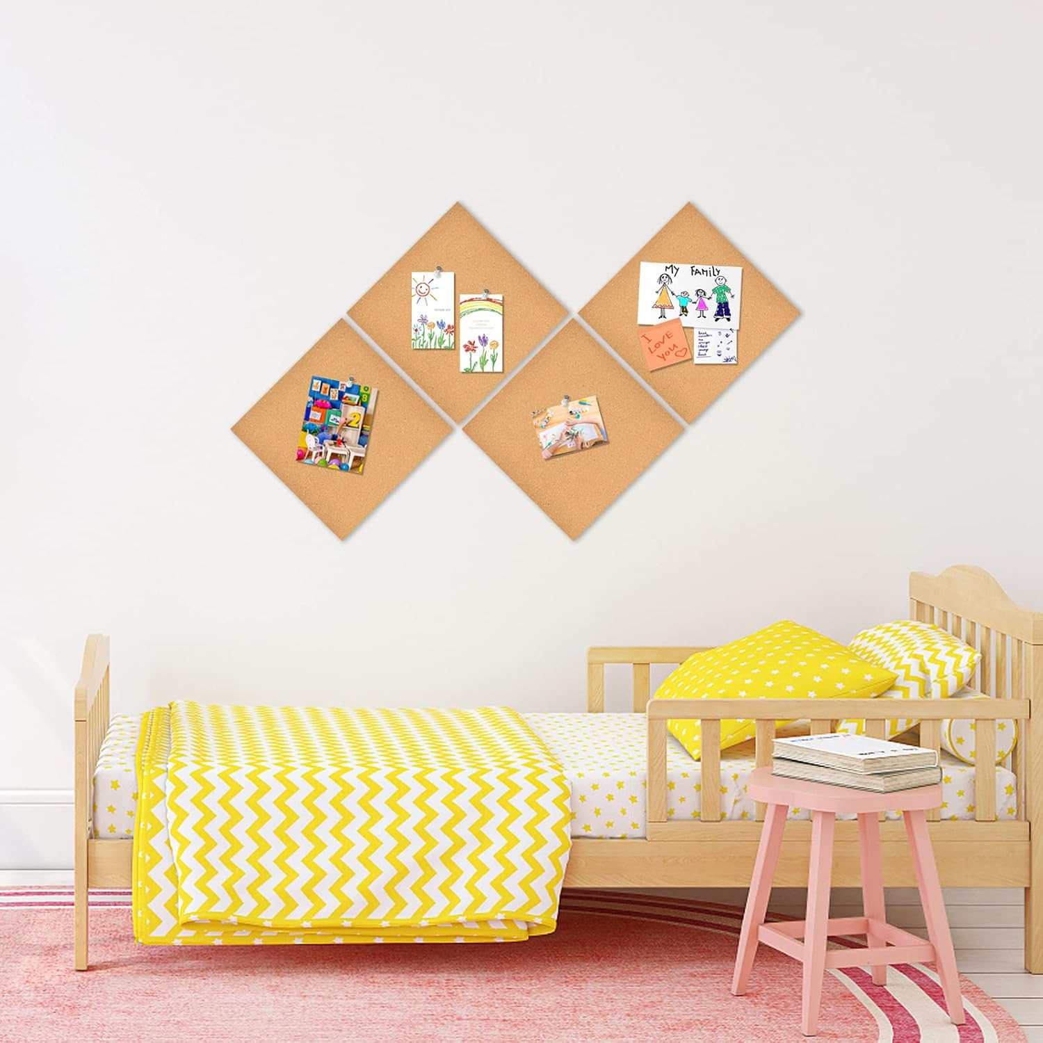 2/4/6 Adet Yapışkanlı Kare Man - Bulletin Board Cork incelemesi ve fiyatı