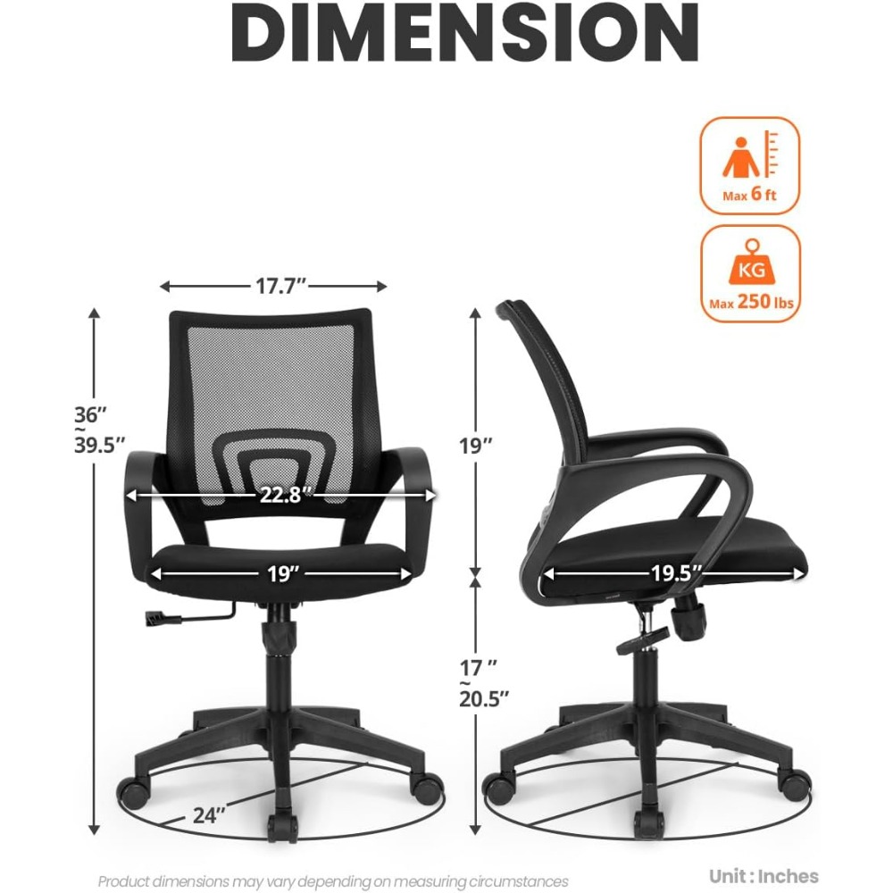 Siyah Fileli Oyuncu Ofis Koltu - Task Chair Mid Back incelemesi ve fiyatı