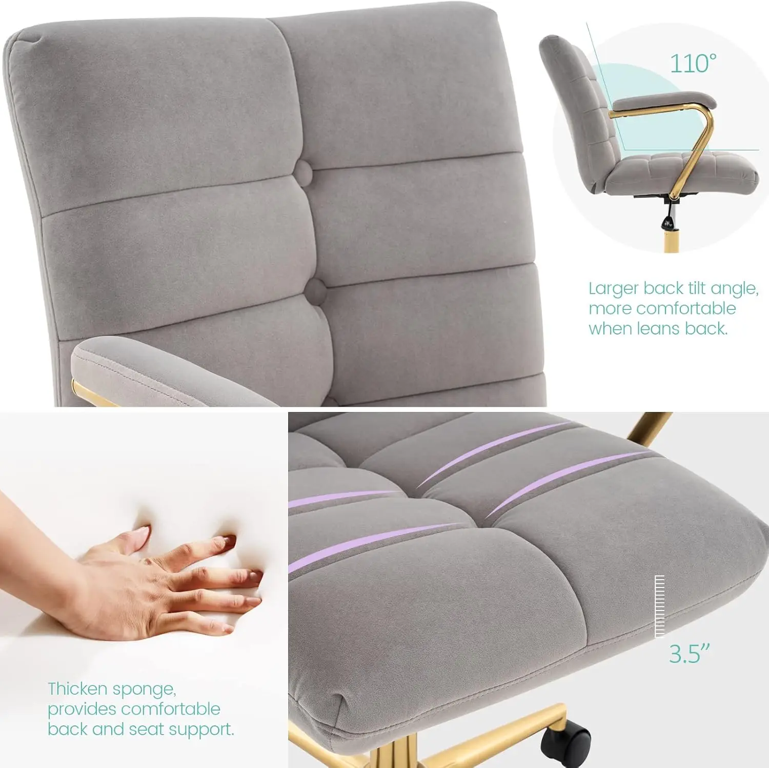 Kadife Ev Ofis Çalışma Koltuğu - Task Chair Mid Back incelemesi ve fiyatı
